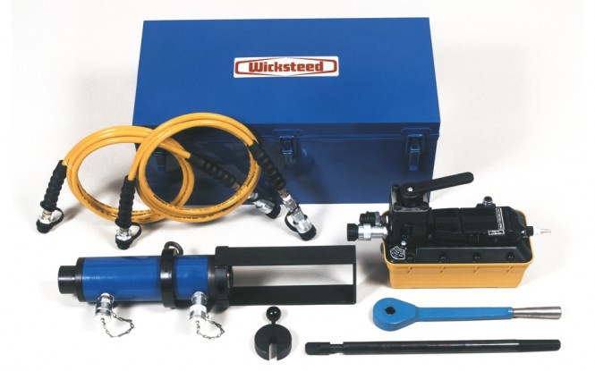 تیوب پولر دستی نیمه اتوماتیک هیدرولیکی پنوماتیکی با ظرفیت 20 تن مدل TSRK-20 ساخت ویکستید انگلستان